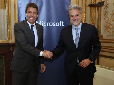 Carlos Mazón es reunix amb el president de Microsoft España